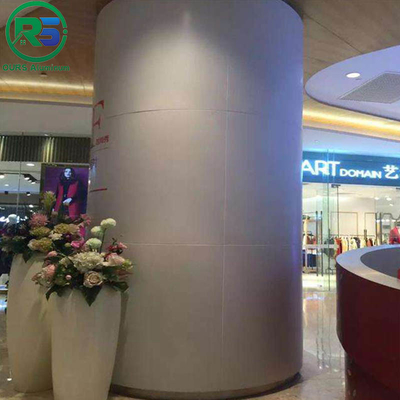 External Decoration Aluminium Panel For Wall 2.0mm Curved Column Seamed Cover