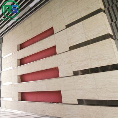 Exterior PVDF Coating Marble Grain Aluminum 3D Wall Panels For Airports Balconies